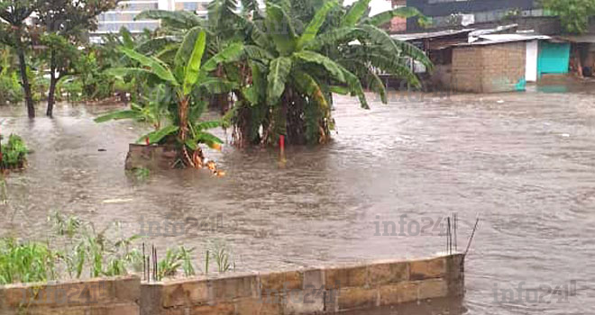 Inondation : Plusieurs quartiers de Libreville dans l’eau ce matin après une forte pluie