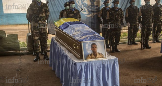 Centrafrique : un soldat gabonais tué dans une embuscade, honoré par la Minusca