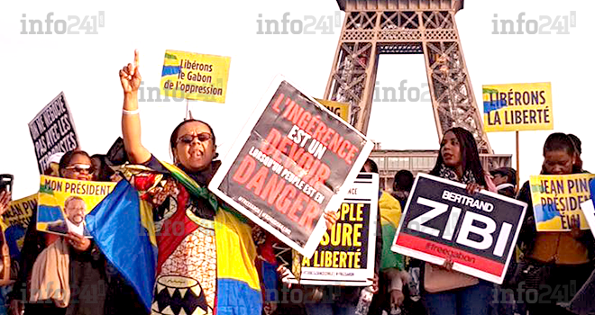 Des Gabonais manifestent pour la 30e fois à Paris contre Ali Bongo
