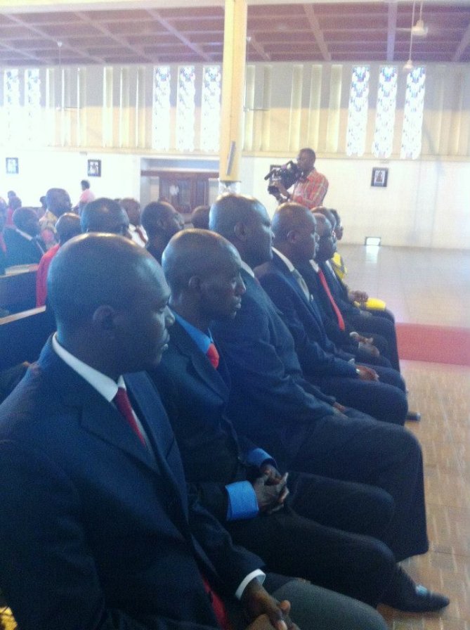 Lors de la messe célébrée à la cathédrale Sainte-Marie de Libreville