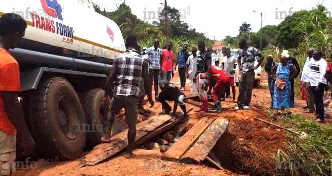 Infrastructures routières : une buse coupe le tronçon Ntoum-Cocobeach au village Mebba