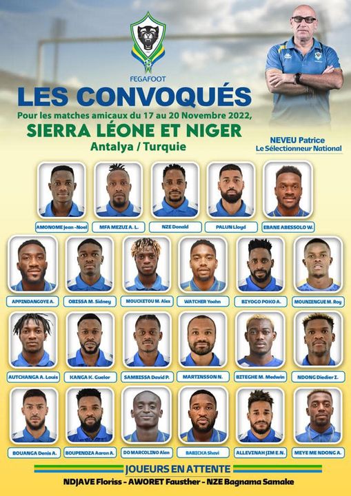 Matchs amicaux/CAN 2023 : Neveu dévoile sa liste de joueurs contre le Niger et la Sierra Leone
