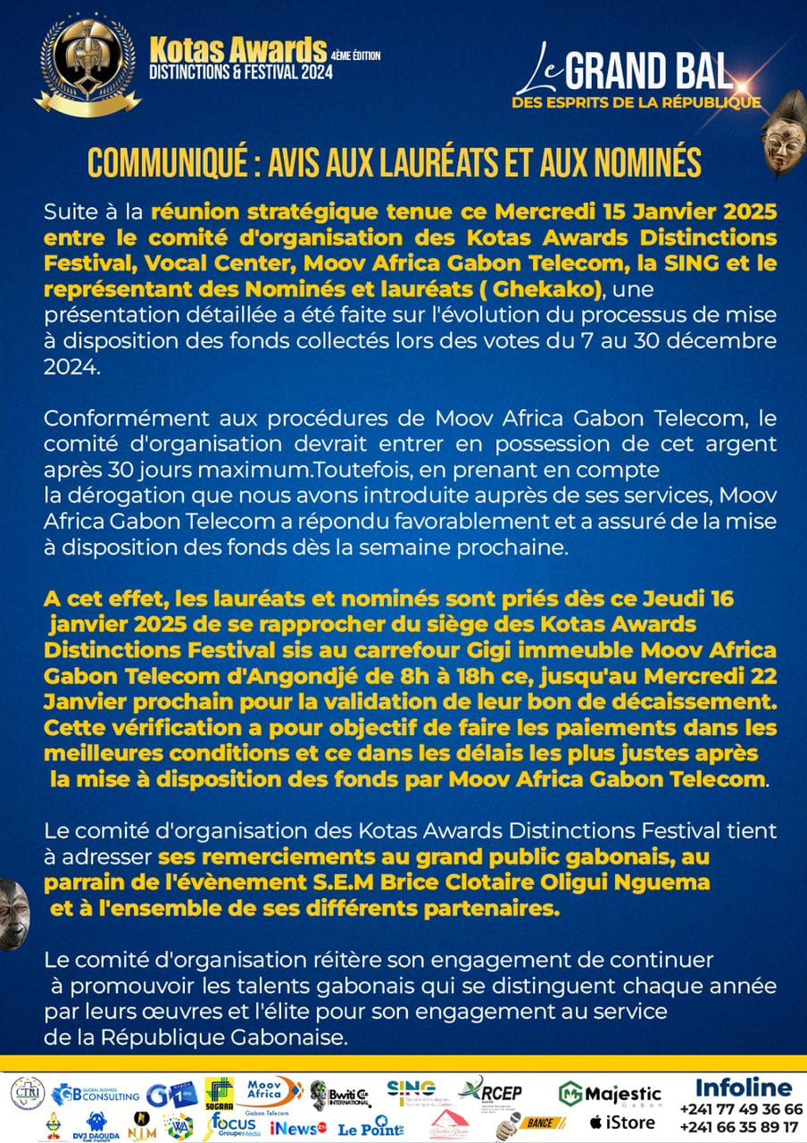 Kotas Awards 2024 : Un lauréat révèle n'avoir reçu que... 2 400 FCFA comme "buzz" de l'année!