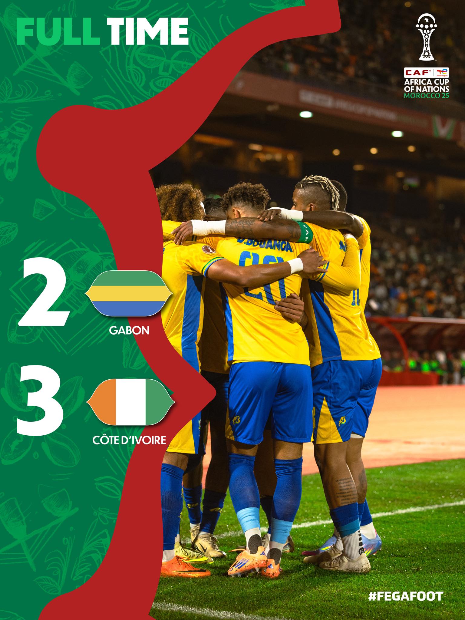 CAN 2025 : le Gabon sort humilié sans un point, renversé par la Côte d'Ivoire après avoir mené 2-0