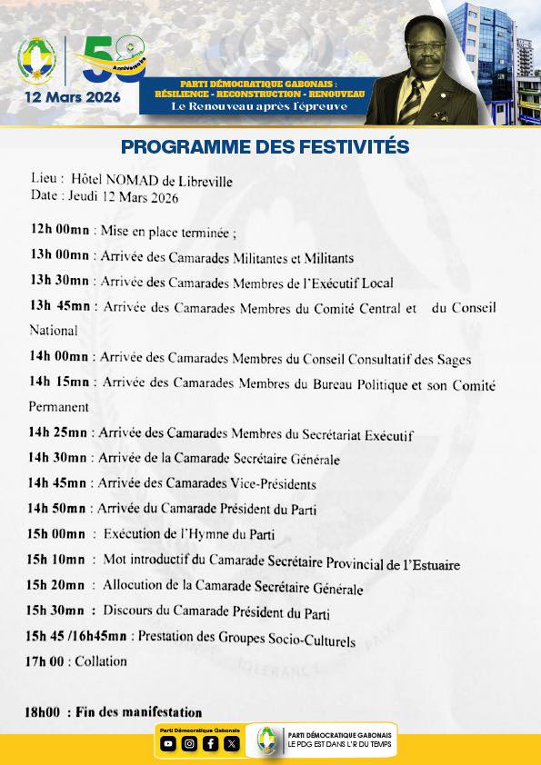 Gabon : Le PDG célèbre ses 58 ans entre nostalgie, guéguerre interne et leadership en lambeaux