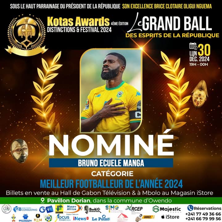 Kotas Awards 2024 : Assis à la maison, Ecuele Manga parmi les 5 meilleurs joueurs de l'année !