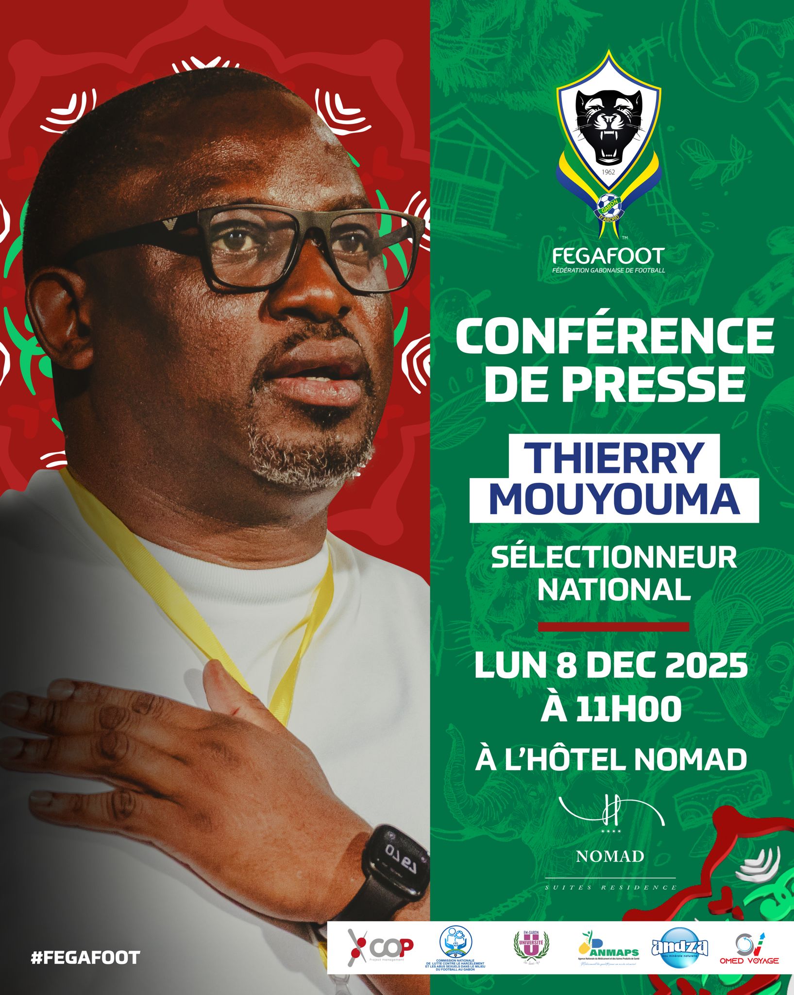 Gabon : Mouyouma abat ses cartes ce lundi avec 28 Panthères pour espérer décrocher la CAN 2025 !