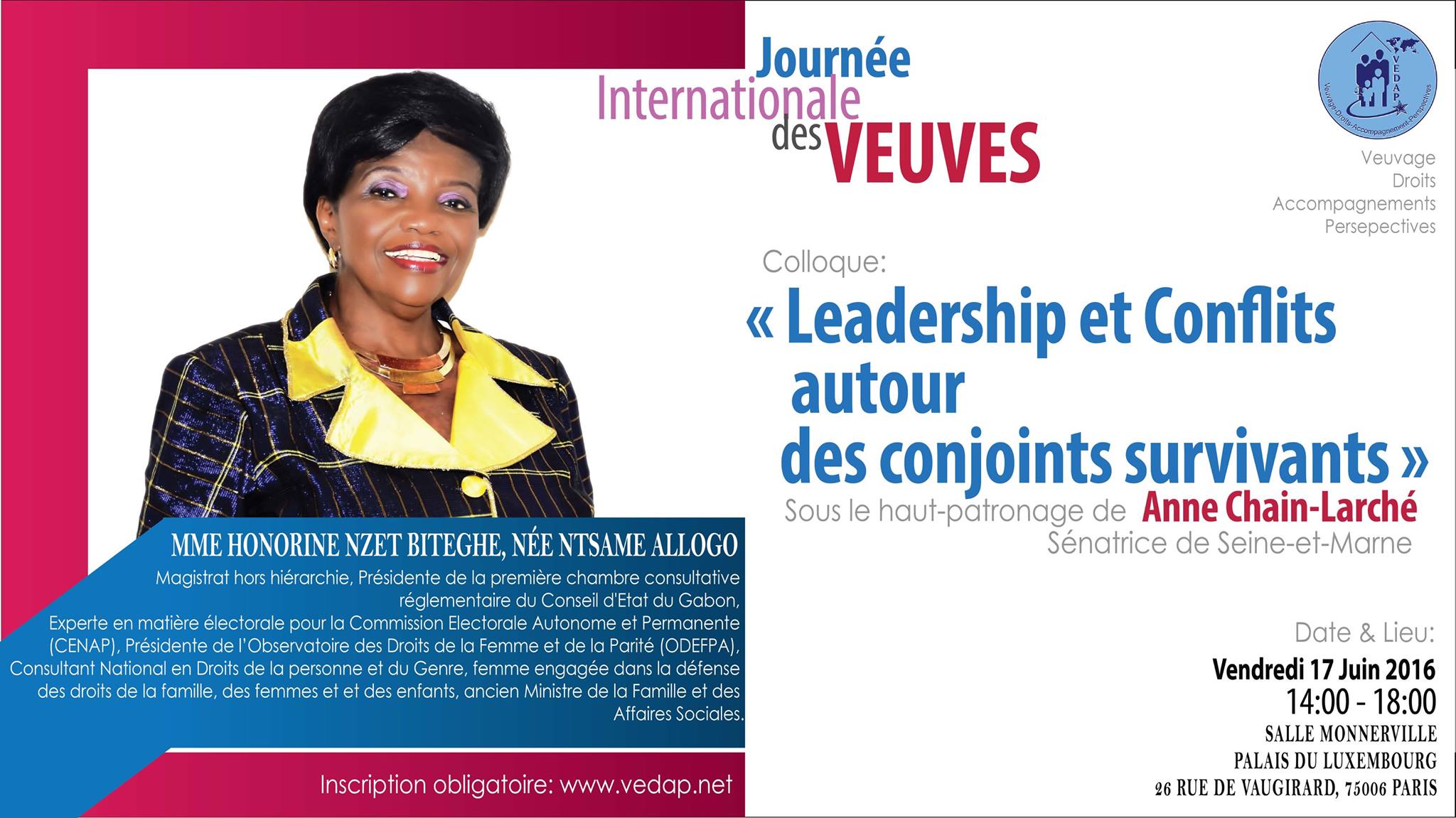 Le VEDAP organise un colloque le 17 juin prochain à Paris autour des problématiques du veuvage