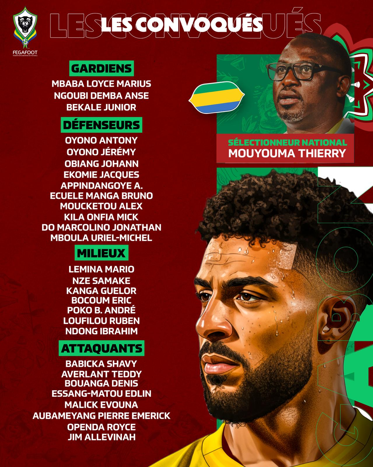 CAN 2025 : Mouyouma dévoile ses 28 Panthères du Gabon et vise la victoire d'entrée face au Cameroun