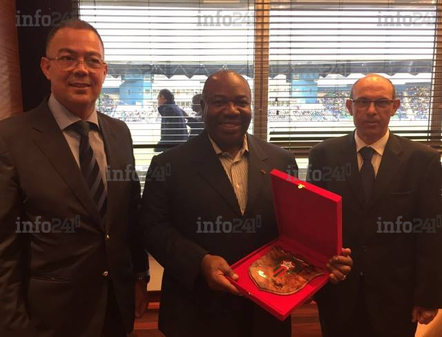 Gabon vs Maroc : Ali Bongo devise avec SE Ali Bojji et Faouzi Lakjaa