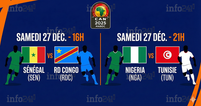 CAN 2025&nbsp;: Nigeria-Tunisie et Sénégal-RDC, un samedi de feu pour valider les 8es de finale