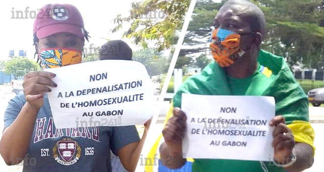 Dépénalisation de l’homosexualité : des gabonais manifestent devant le Sénat