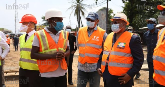 Julien Nkoghe Bekale inspecte les travaux de la RN1 et des voiries urbaines de Libreville