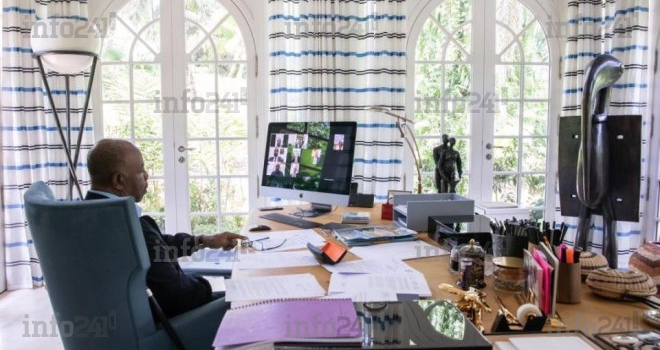 Confiné à son domicile, Ali Bongo dévoile l’intimité de son luxueux espace de travail !