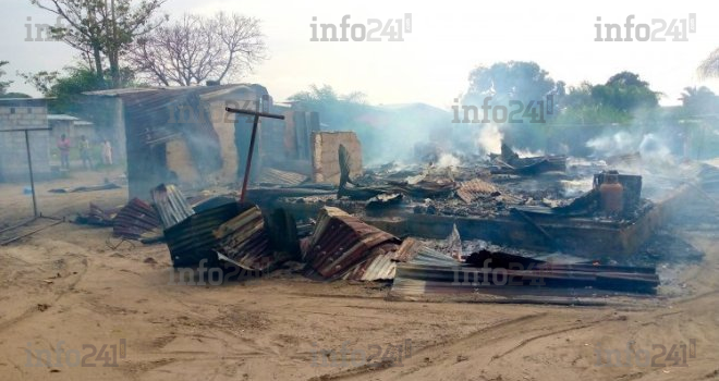Cinq maisons réduites en cendres à Port-Gentil par une boite d’allumettes
