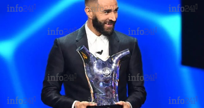 UEFA : le footballeur français Karim Benzema désigné meilleur joueur de l’année 