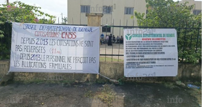 Bendjé&nbsp;: Les agents du Conseil départemental en grève, réclament 5 mois d’arriérés de salaire