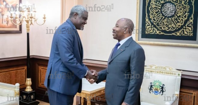 Le président de la Commission  de l’Union africaine échange avec Ali Bongo