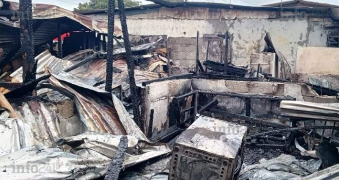 Port-Gentil : Plusieurs familles à la belle étoile après le violent incendie de leurs habitations