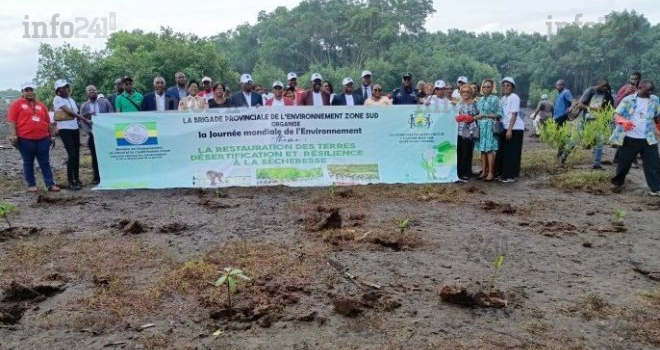 Port-Gentil : La brigade de l’environnement de l’Ogooué-Maritime s’engage pour la restauration des terres