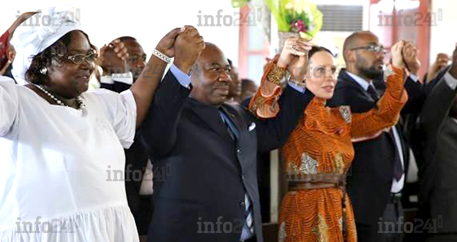 Ali Bongo célèbre la pentecôte dans une église évangélique du Gabon