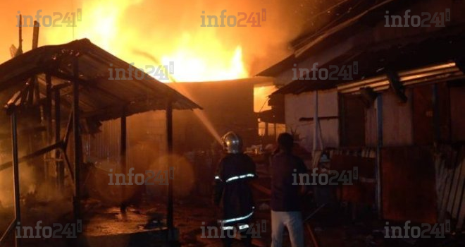 Incendie à Port-Gentil : sept maisons réduites en cendres à Café Rio