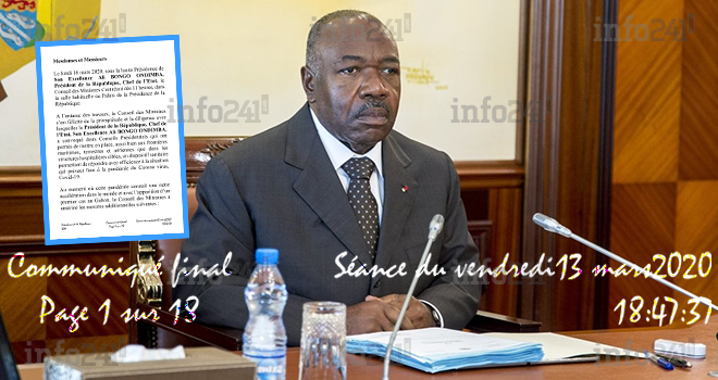 Le conseil des ministres du Gabon du 16 mars s’est tenu au moins trois jours auparavant !