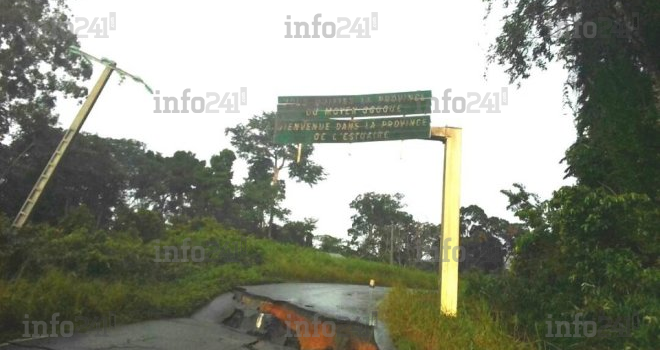 Le Gabon une nouvelle fois coupé en deux à Bifoun sur la route Nationale 1 !