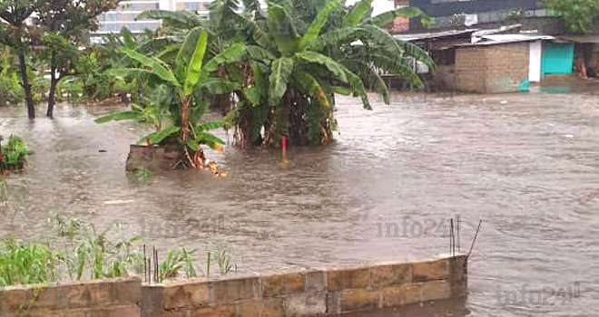 Inondation : Plusieurs quartiers de Libreville dans l’eau ce matin après une forte pluie
