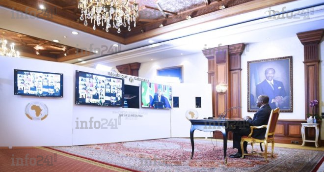 Depuis le palais présidentiel gabonais, Ali Bongo appelle à faire taire les armes en Afrique