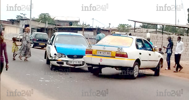 Port-Gentil : Une femme échappe à la mort après une grave collision entre deux taxis 