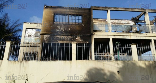 Les images de l’ambassade du Bénin au Gabon incendiée