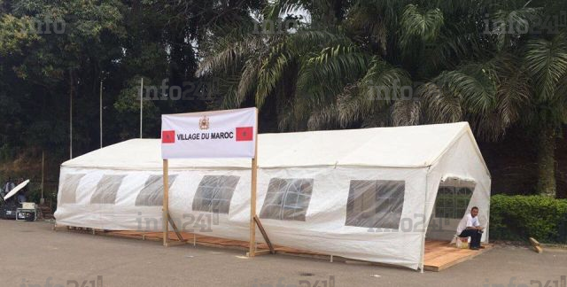 CAN 2017 : Les supporters marocains en manque d’hôtel trouvent refuge dans une tente de fortune