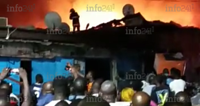 Incendie : Plusieurs boutiques ravagées par les flammes en plein centre-ville de Libreville