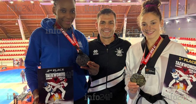 La Gabonaise Urgence Mouega couronnée d’or à l’Open de taekwondo d’Albanie
