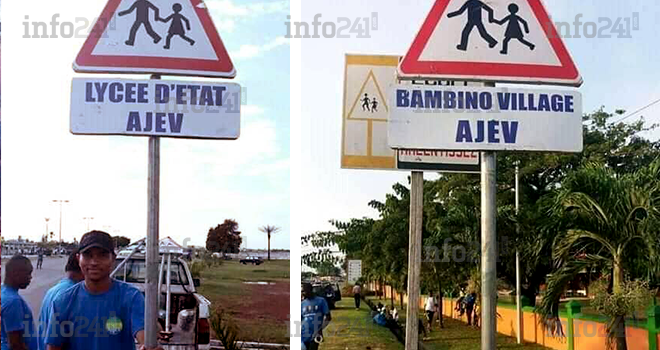 L’AJEV se substitue aux pouvoirs publics et érige des panneaux à sa gloire à Libreville