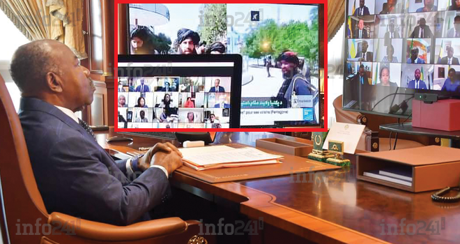 Ali Bongo mate France24 en arabe pendant qu’il préside des conseils des ministres