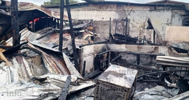 Port-Gentil : Plusieurs familles à la belle étoile après le violent incendie de leurs habitations