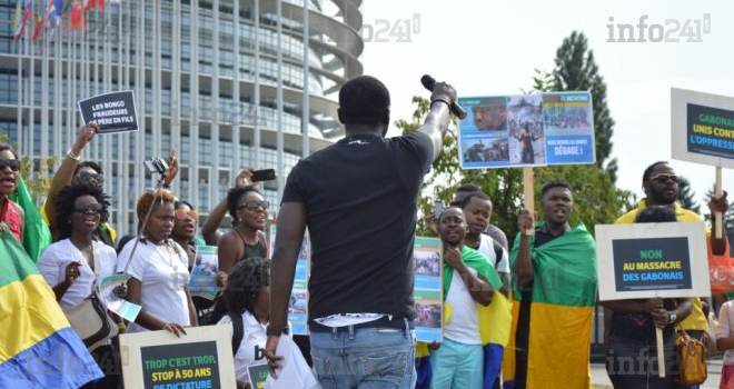 Les images de la manifestation des Gabonais à Strasbourg pour le départ d’Ali Bongo