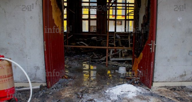 Un incendie ravage une partie du futur centre de formation professionnelle de Nkok