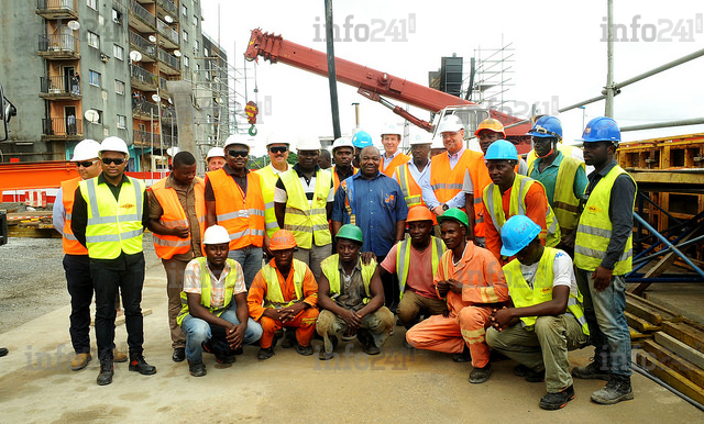 Ali Bongo visite le chantier de l’axe routier PK5-PK12 de la capitale gabonaise