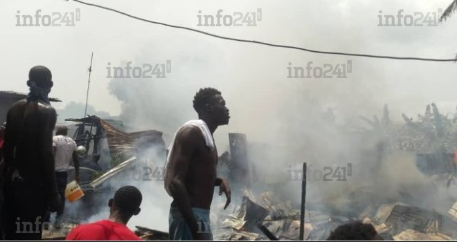 Port-Gentil&nbsp;: Un violent incendie ravage plusieurs maisons au quartier Chic, de nombreux sans-abris