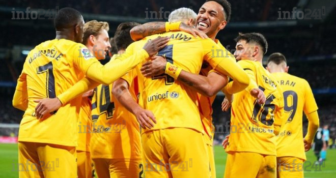 Liga : Aubameyang en feu, étrille le Real de Madrid et s’offre un doublé pour son premier clásico !