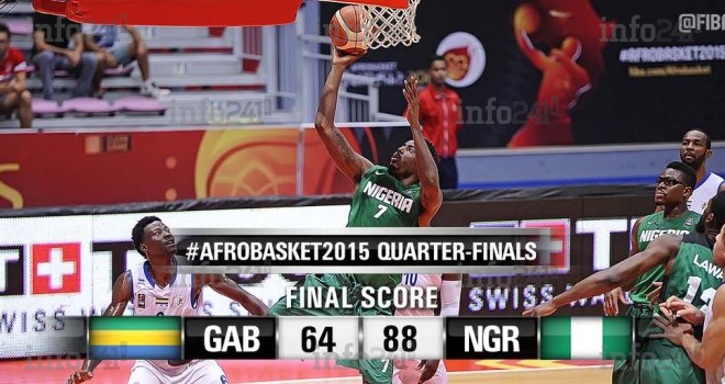 Afrobasket 2015 : le Gabon freiné aux portes des demi-finales par le Nigéria