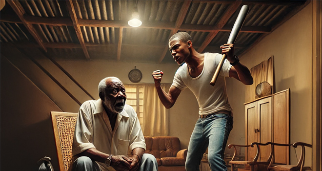 Ivre de colère, un gabonais de 43 ans tente de tuer son père pour sa nouvelle compagne