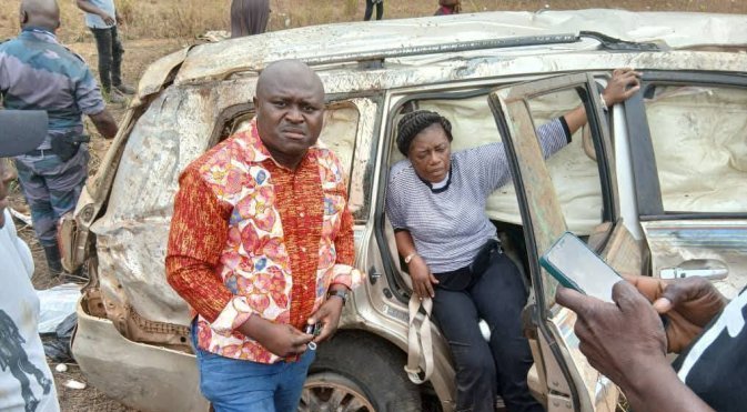 Angélique Ngoma, miraculée d’un accident spectaculaire en pleine fièvre pré-électorale